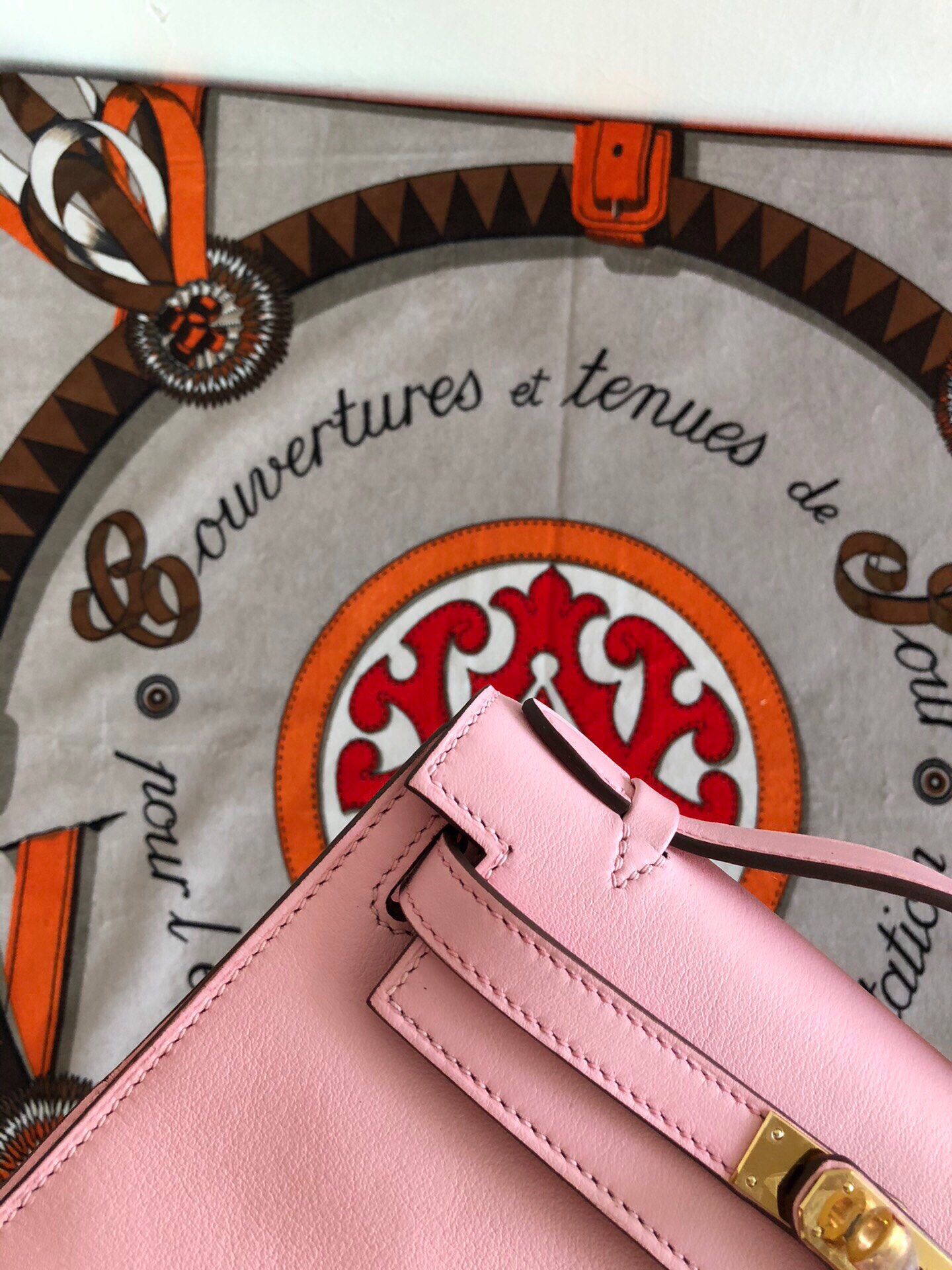 에르메스 미니 켈리백22 핑크 금장 스위프트